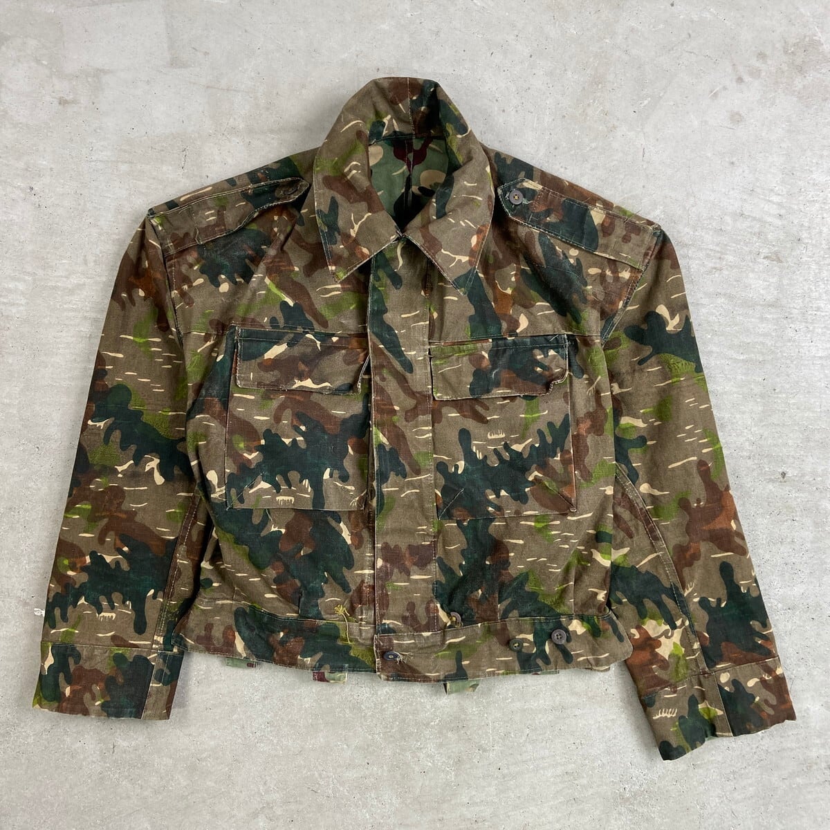 50〜60年代 スペイン軍 アメーバカモ リバーシブル フィールド