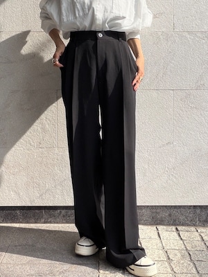 ウォッシャブル 2タックリラックステーパードパンツ