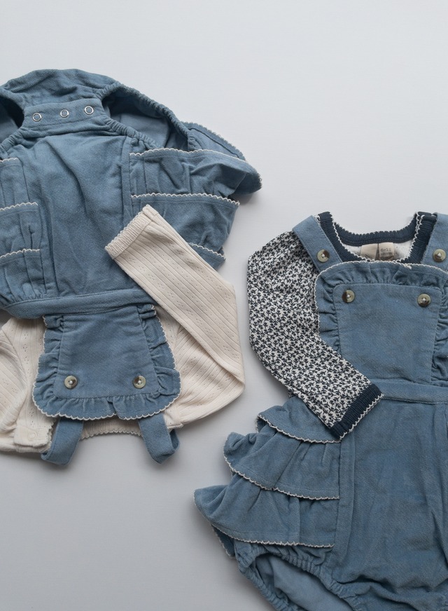 《即納》Little Cotton Clothes / Pointelle Baby Bodysuit Chantilly