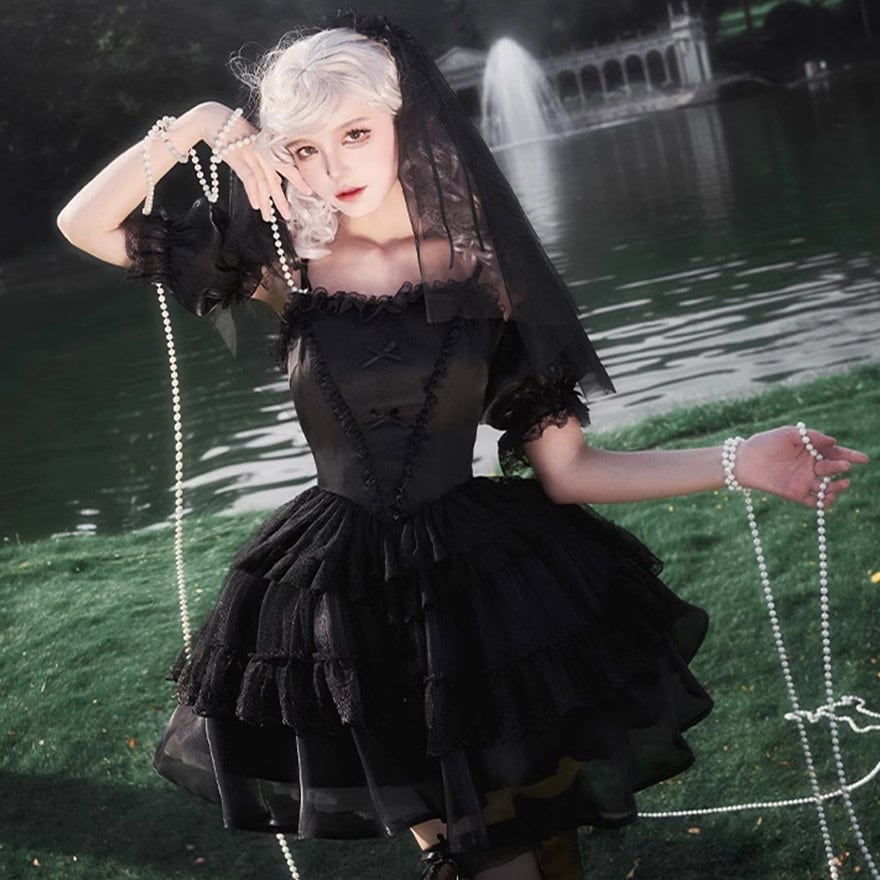 ゴスロリ通販 With U ファッション ベール ヴェール ブラック 黒