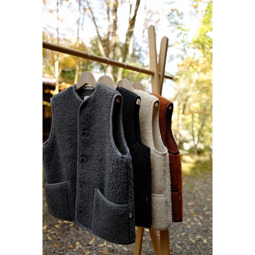 COLDBREAKER x Charpentier de Vaisseau│ Travis CB snap Buttons Vest (wool100%) 4colors