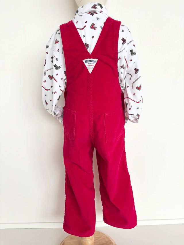 【3T・vintage】USA製　OshKosh コーデュロイオーバーオール