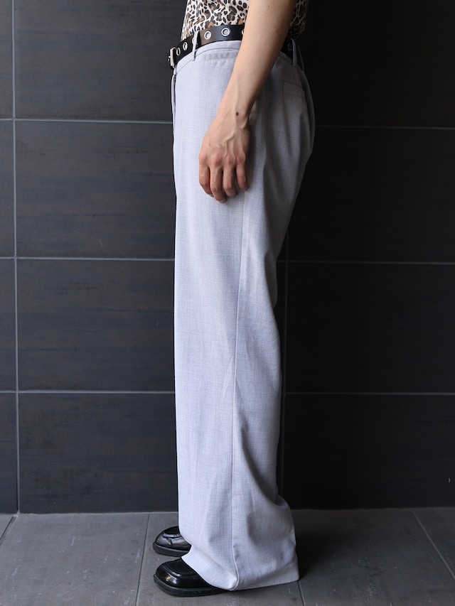 grey straight slacks