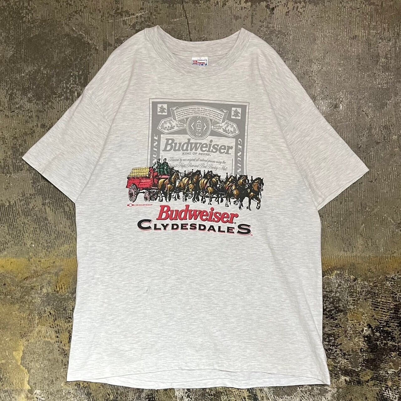 90s(1996) Hanes "Budweiser" Print Tee USA製