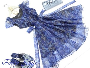 ★送料無料★11号（Ｌ）☆迷彩ひょう柄シフォンのワンピ－ス(OPN6996) 