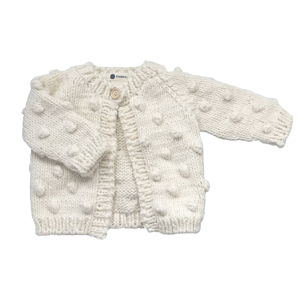 【予約販売|10月中旬入荷予定】THE BLUEBERRY HILL / Popcorn Cardigan / Cream / 12-24m