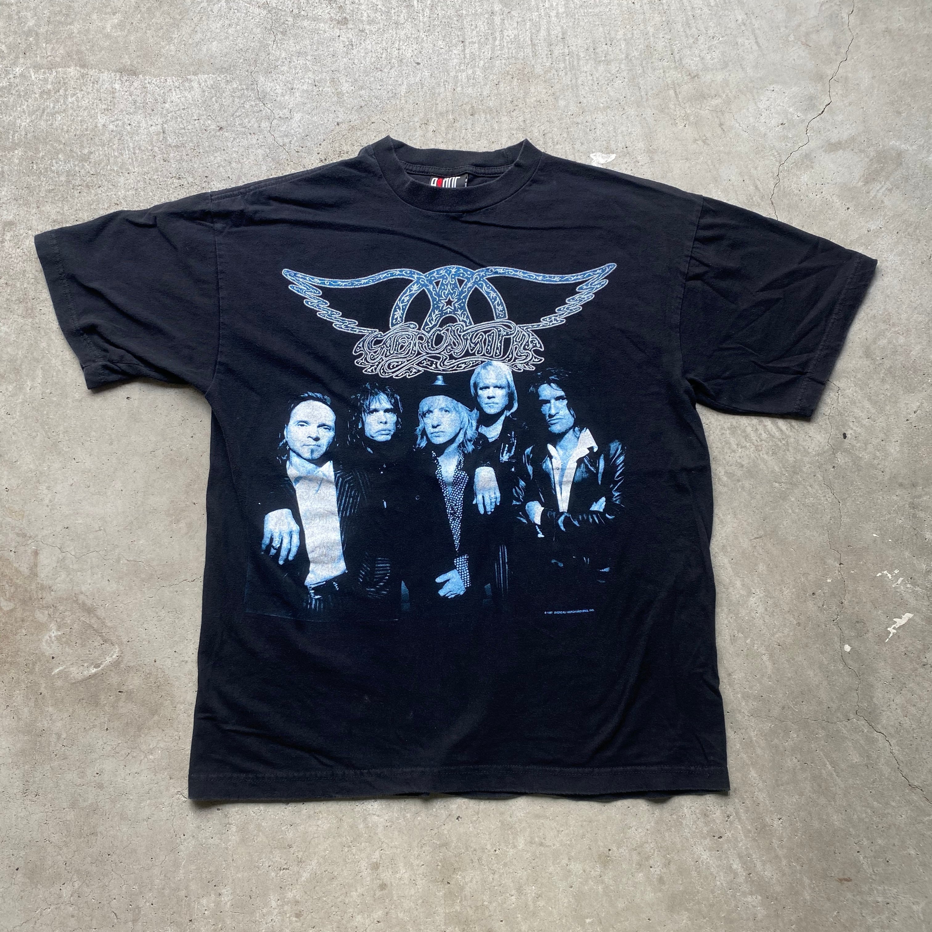 90年代 AEROSMITH エアロスミス Nine Lives WORLD TOUR バンドTシャツ