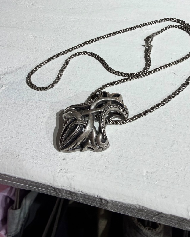 " Special - Silver 925 " Unknown Tribal motif Design vintage necklace