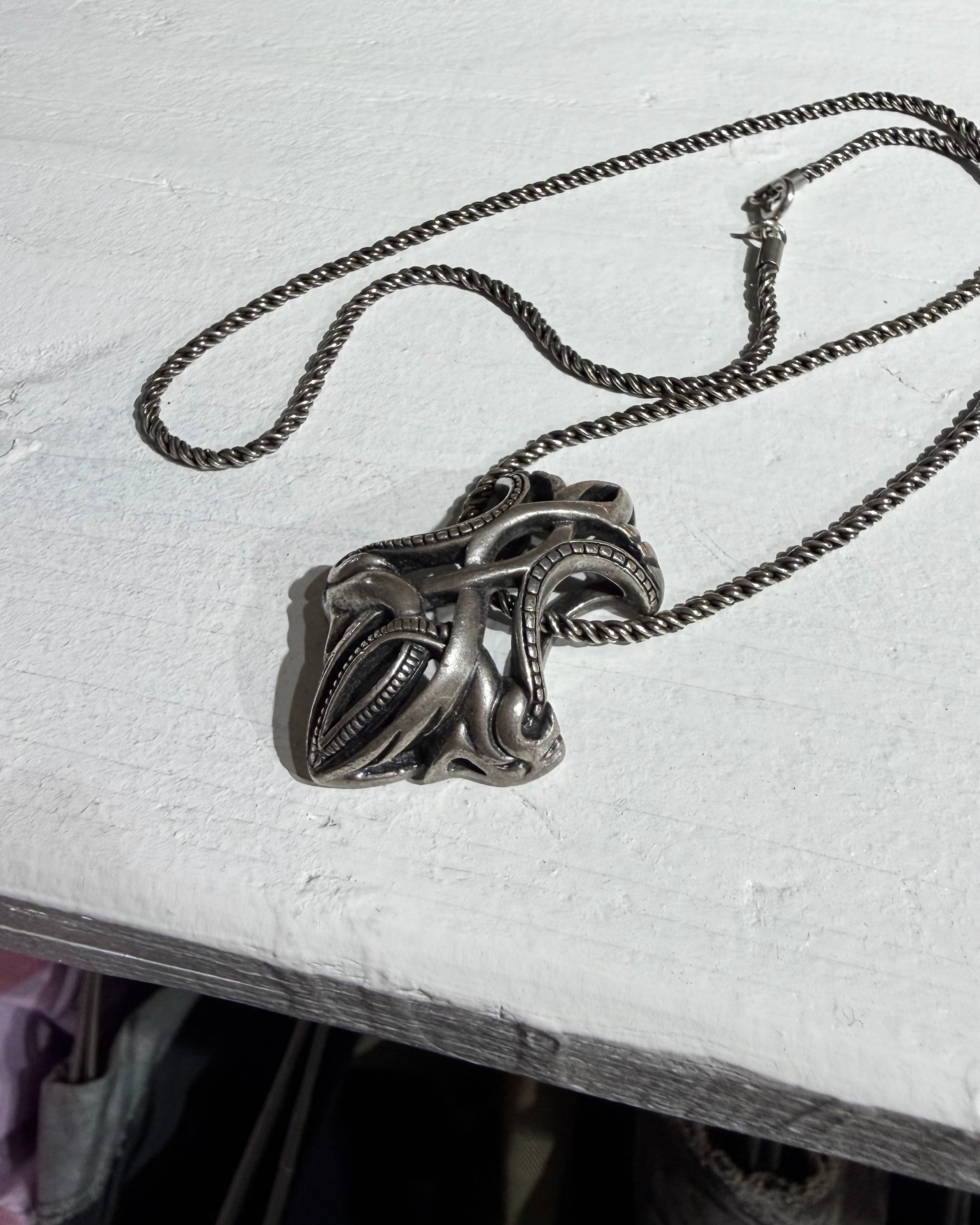 " Special - Silver 925 " Unknown Tribal motif Design vintage necklace