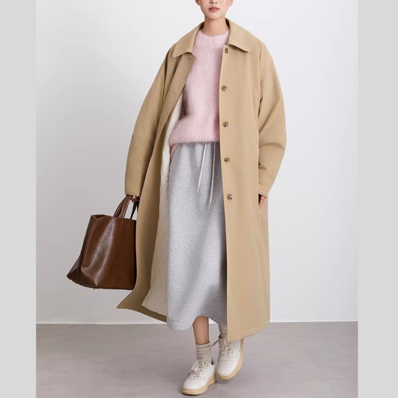 ドローストリング Iライン ミディスカート 00027・画像9