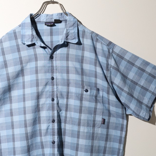 美品 XL 03年 Puckerware Shirt Patagonia パッカーウェアシャツ パタゴニア  シアサッカー