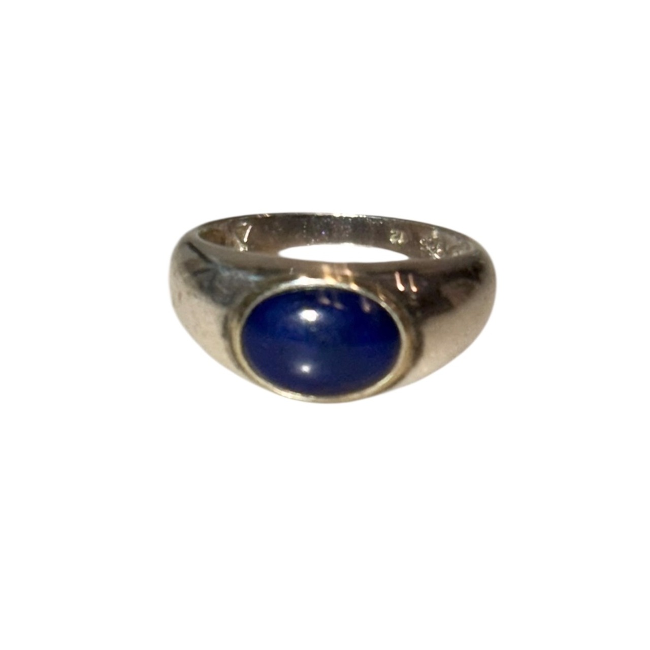 vintage silver blue stone ring