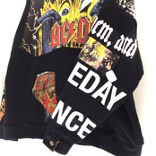 Remake Hoodie Black×Band【 hoodie09】