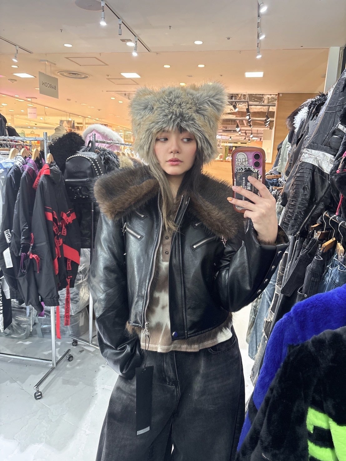 フェロースターモードファージャケット | 韓国系ユニセックスTHICC