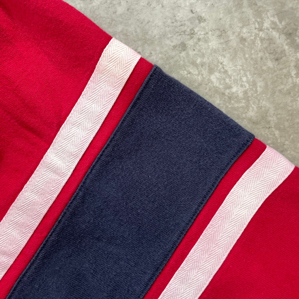 90年代 LANDS' END ランズエンド ライン入り ラガーシャツ メンズXL