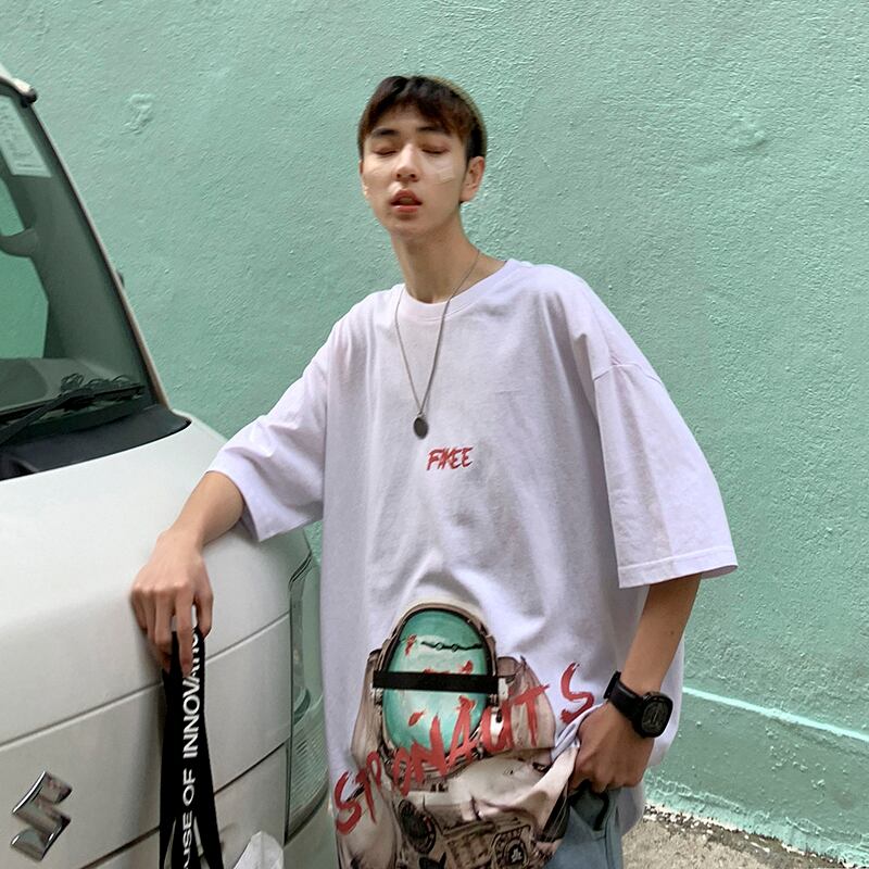 全2色 Tシャツ カットソー プリント カジュアル シンプル