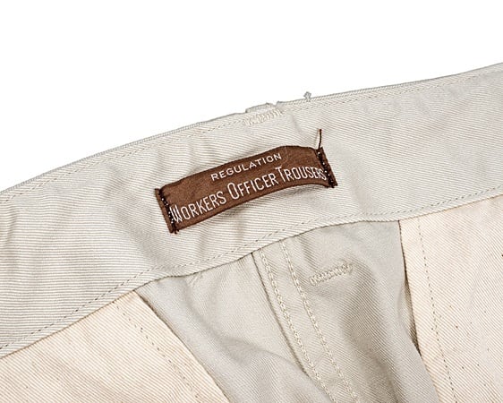 WORKERS(ワーカーズ)～Officer Trousers Slim Type2, Pearl White
