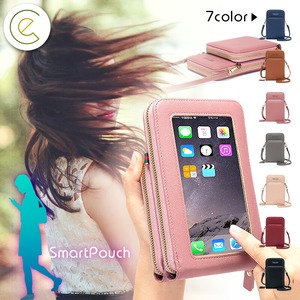 スマホポーチ スマホポシェット ポーチ iphone 可愛い 大きい オシャレ スマートフォン ショルダーバッグ ec-077