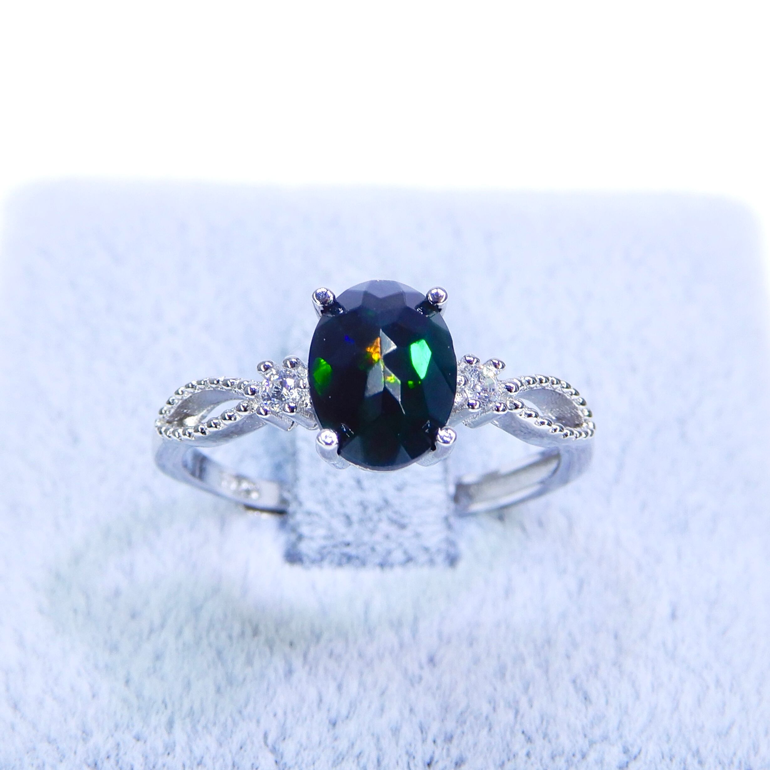 リング♦︎エチオピアンオパール♦︎WGカラー《0122》