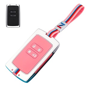 【在庫のみ】キーケース ルノー用 スマートキーケース キーカバー 亜鉛合金 シリコン ルノー専用設計キーホルダー 4J Renault Clio Espace 5 Master Bus Talisman 等に適用 キーケース