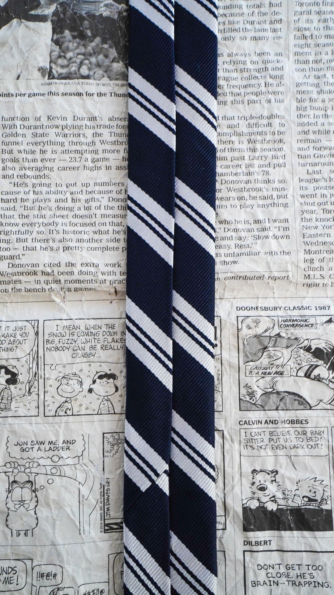 Brooks Brothers ネクタイ ネイビー ストライプ　ヴィンテージ 1980-1990s】BROOKS BROTHERS ブルックスブラザーズ レップタイ