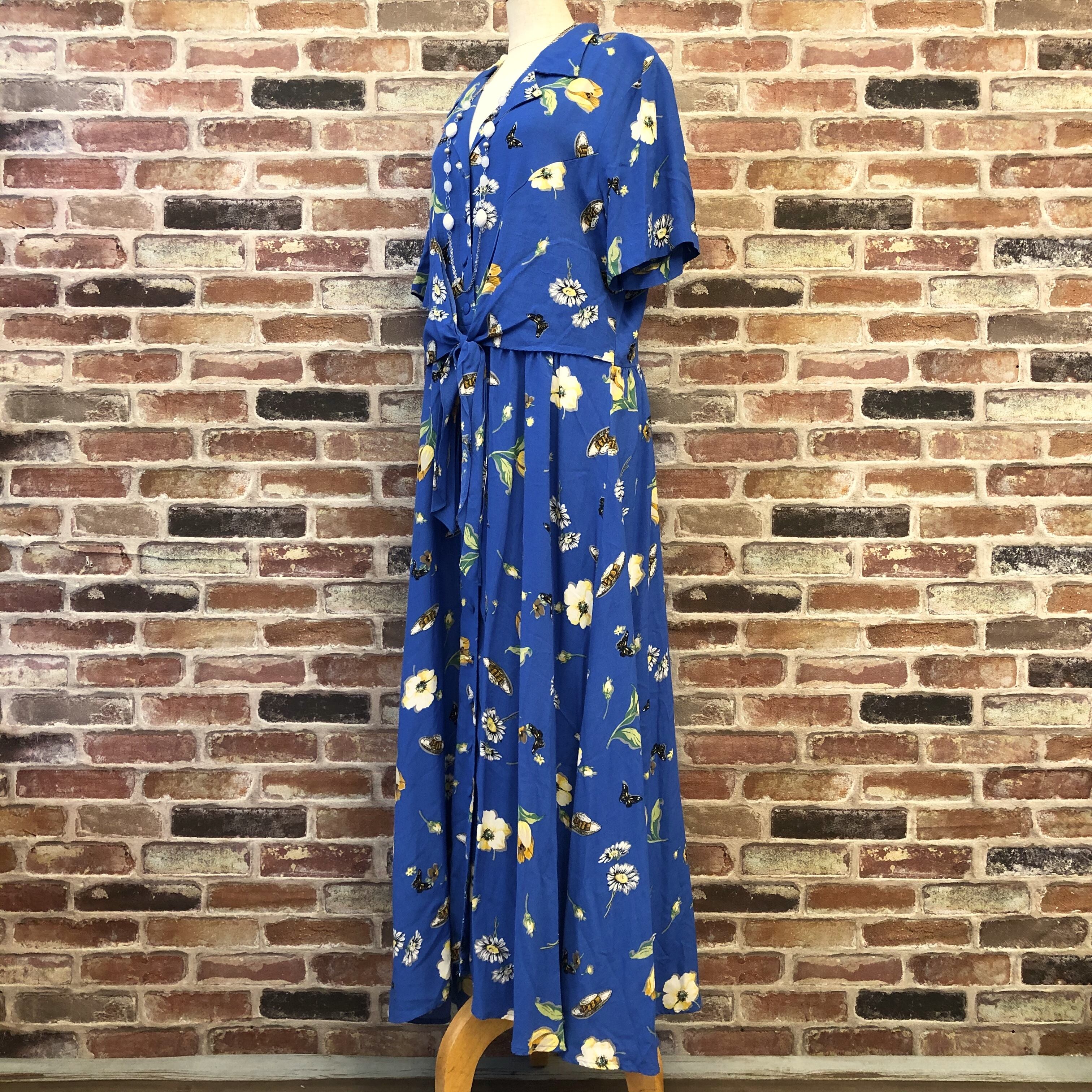 MADE IN U.S.A Pattern Blue One-piece