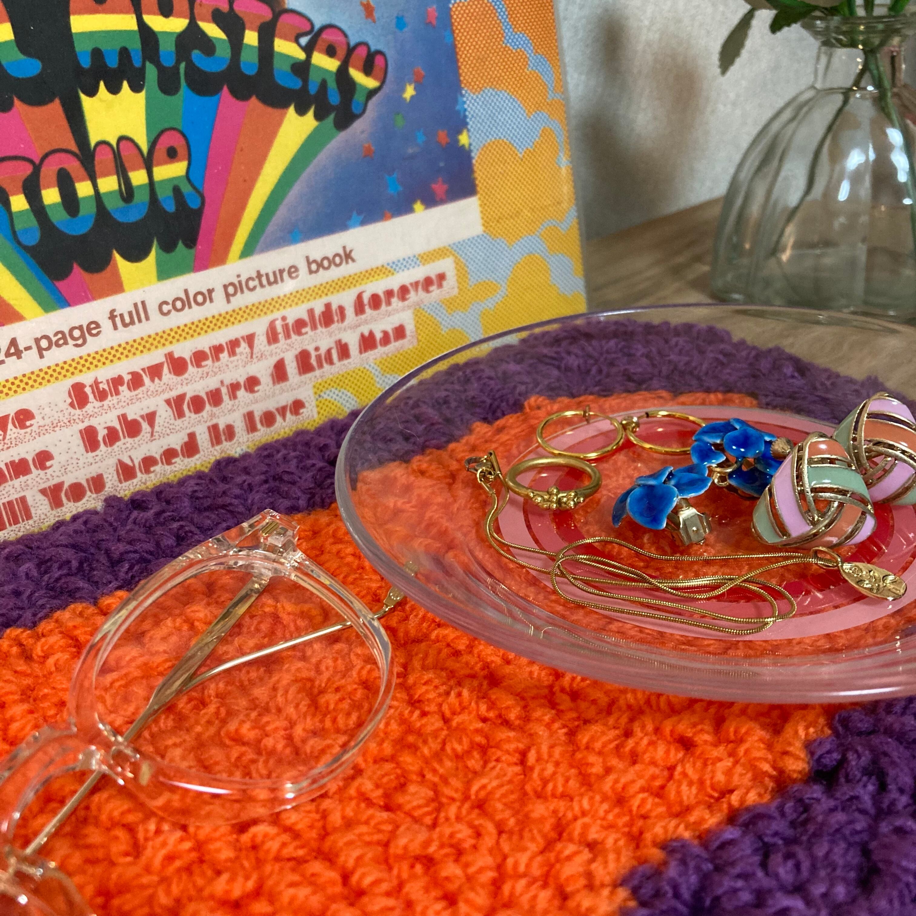 レトロラグ 赤×青 | ラグ屋のニコ