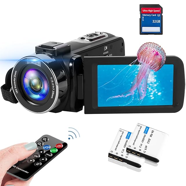 ビデオカメラ 2.7K 5600万画素 YouTubeカメラ 2.8インチ液晶