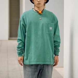 Oversized pocket long sleeve tee 1072