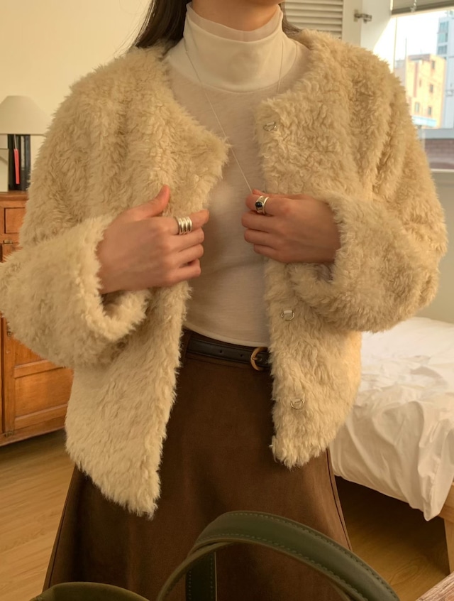 (予約) signature / Amuse fur jacket 2color