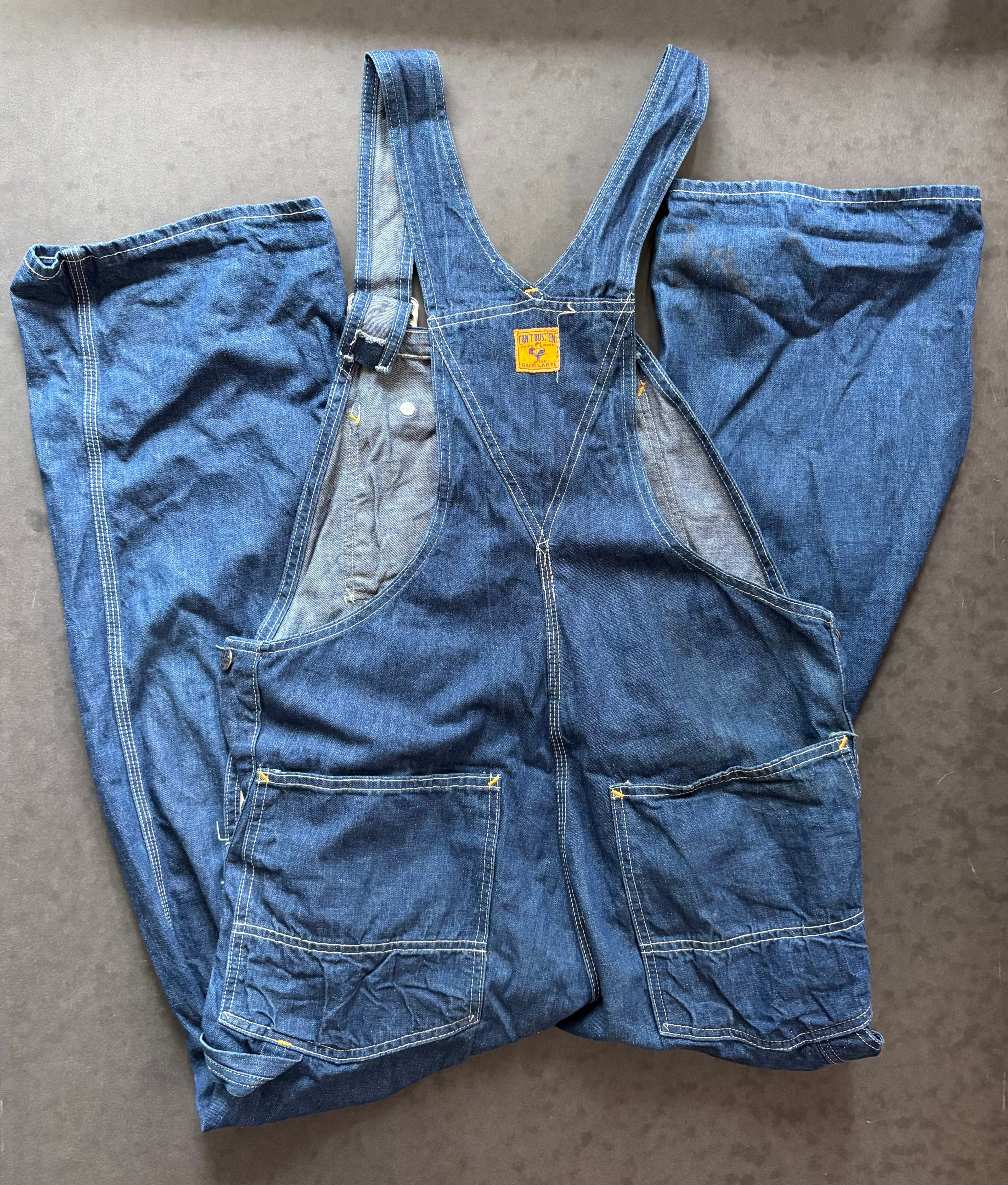 Vintage 50s CAN'T BUST'EM Denim Overall | ACROSS THE RIVER