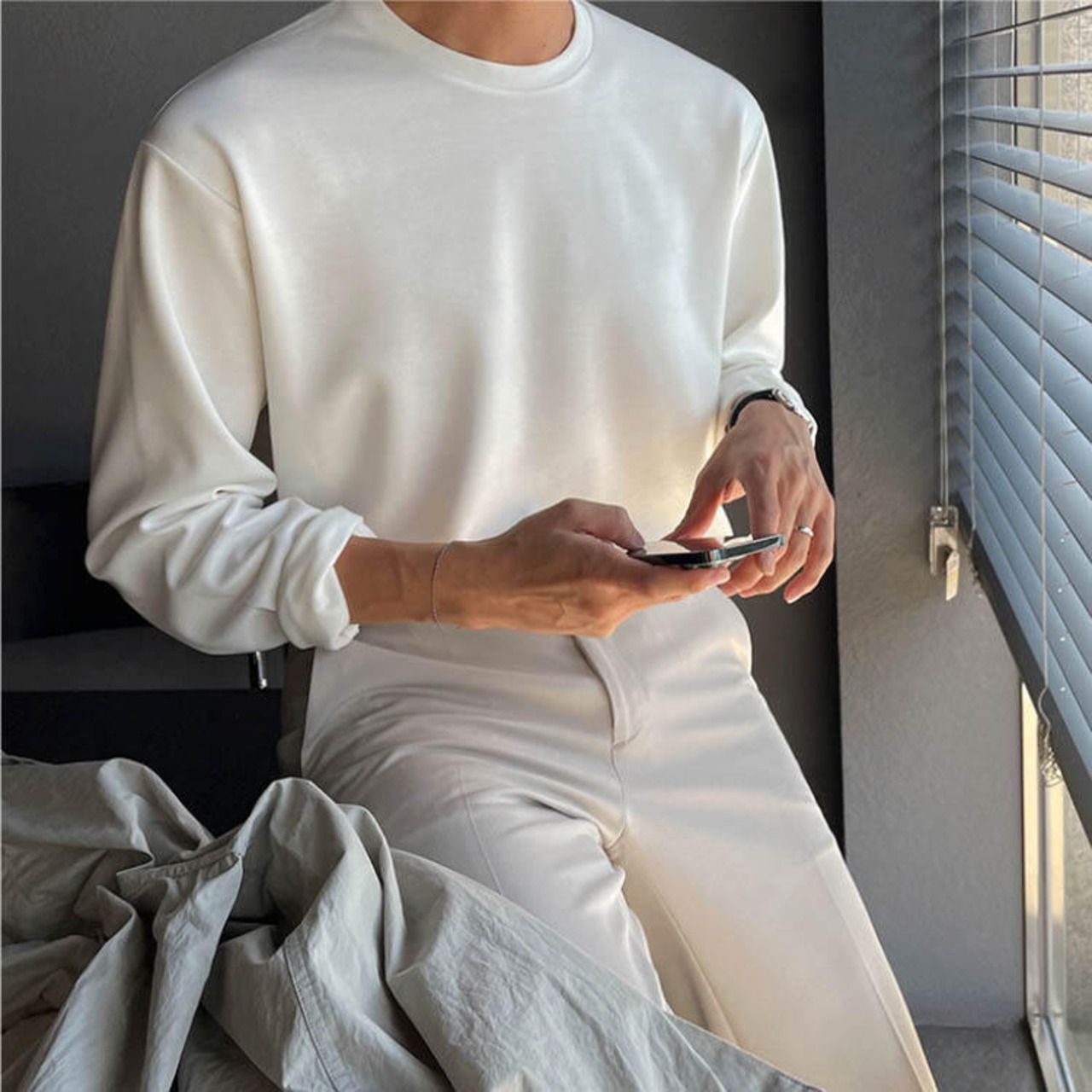 ラウンドネックロング Tシャツ　MT0080103