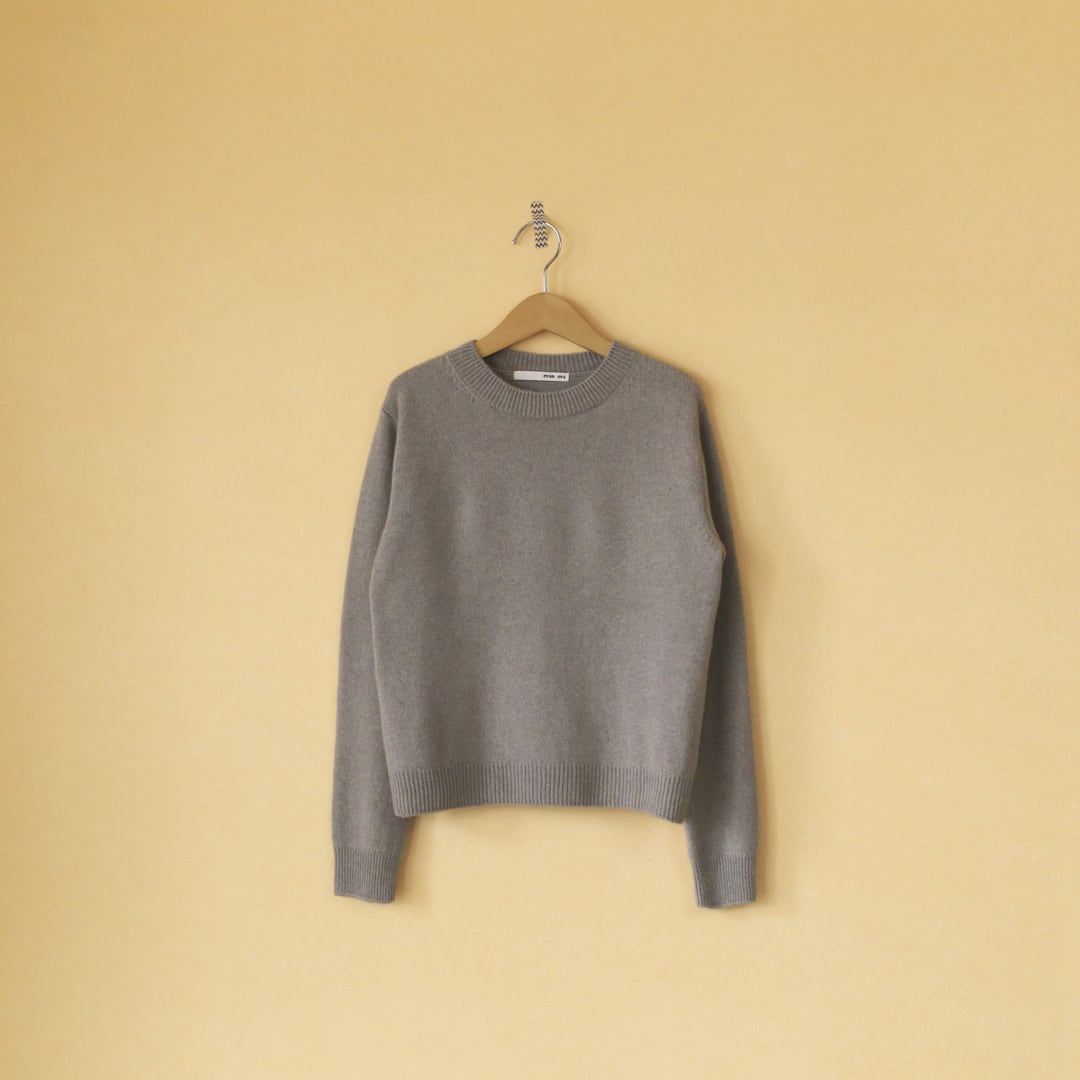 evam eva エヴァムエヴァ wool sable pullover オイスター | CHELSEA ...