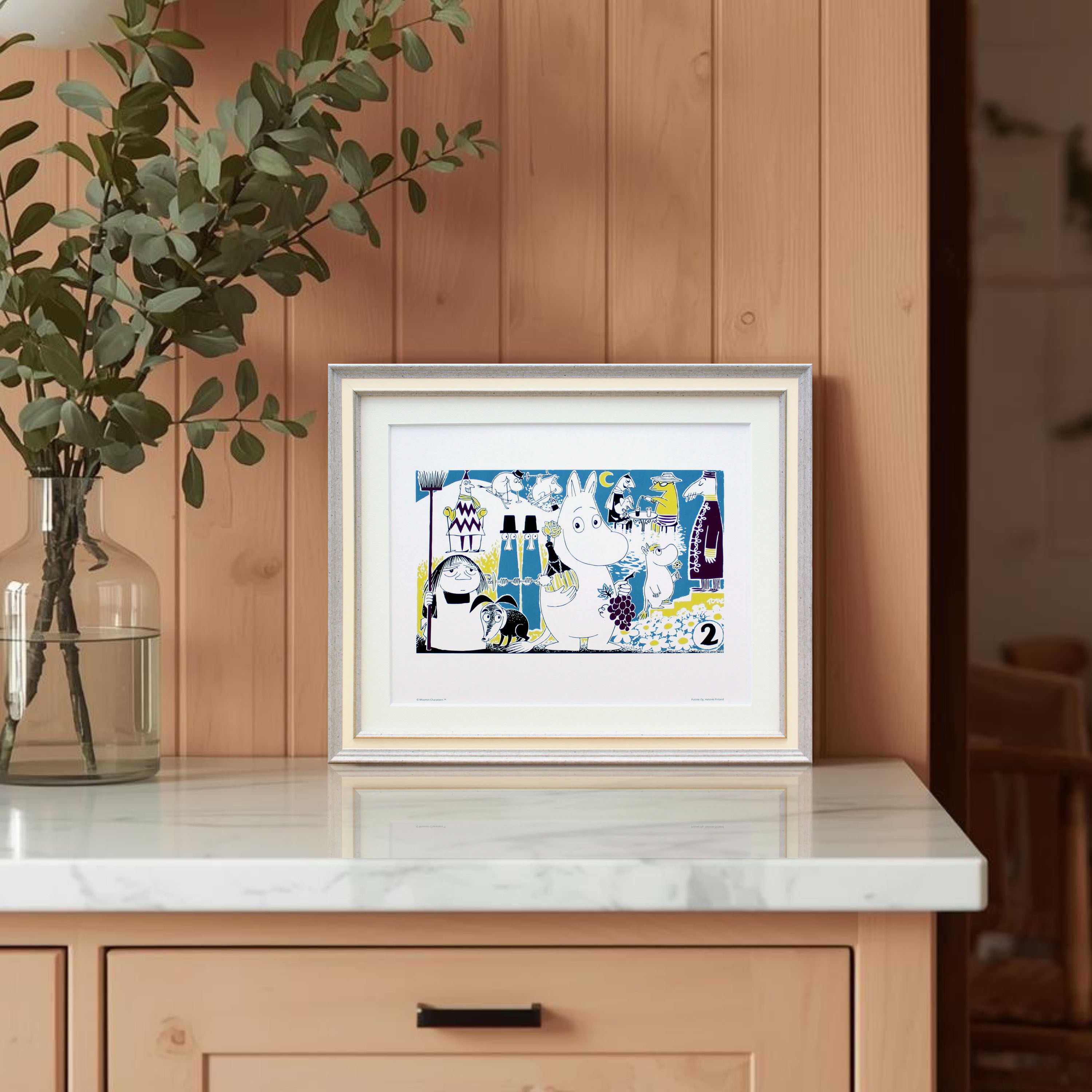 ムーミン 北欧 Putinki「ムーミントロール 2」送料無料 フレーム選択可能 展示用フック付アートポスター 絵画 インテリア アート