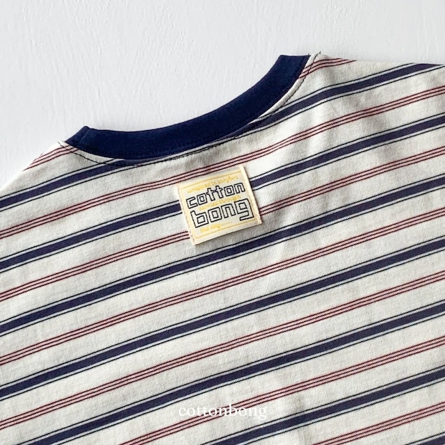 《予約》送料無料【cottonbong】Mix Border T-shirt