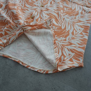 90s GAP Botanical Tropical Print Cotton Jersey Open Collar Shirt [L] 古着