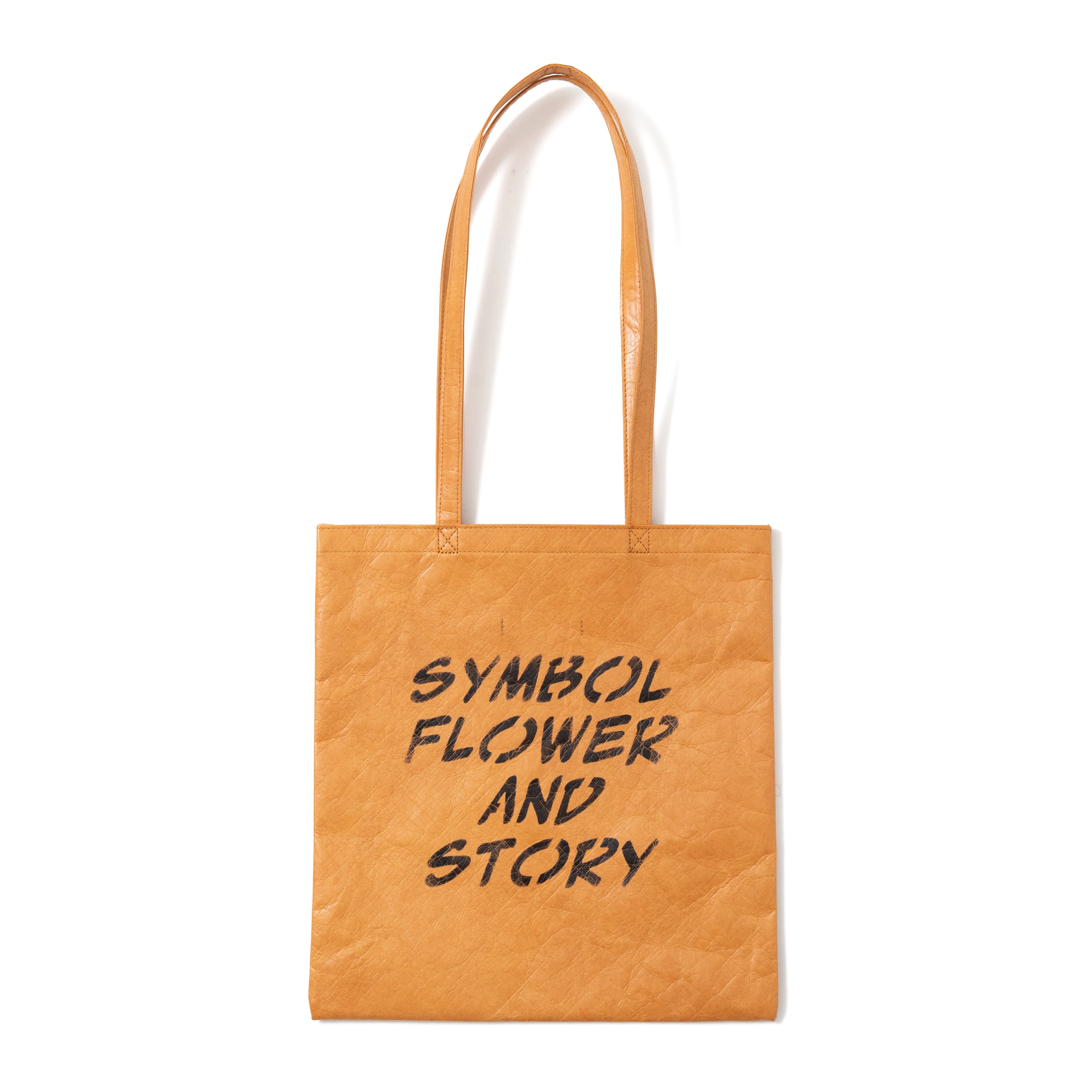 ALPSDR "STENCIL" TYVEK MIDDLE TOTE BAG / BROWN