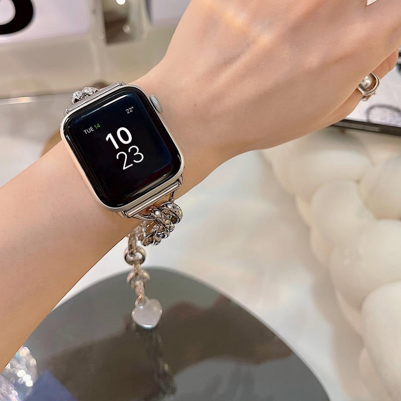 「131」アップルウォッチバンド チェーン ステンレス apple watchブレスレット 韓国 おしゃれ