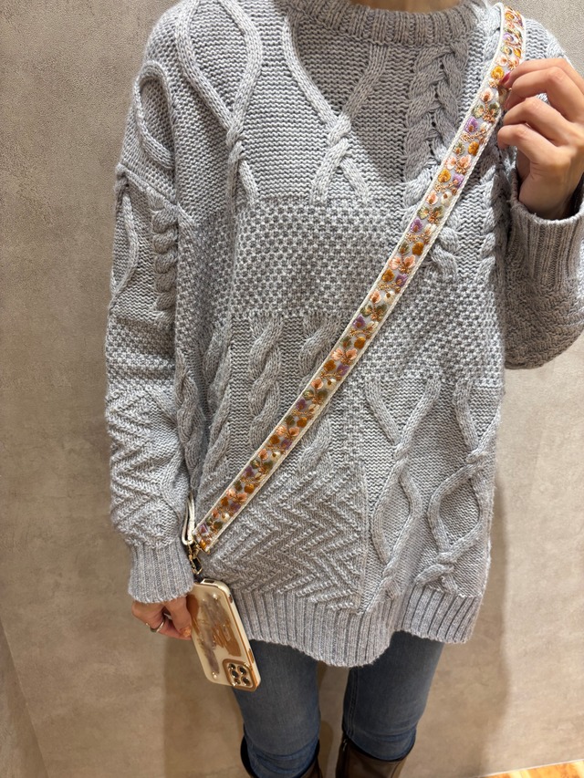 【長さ調整可能！】インド刺繍リボン ショルダー(A54-⑧386)23