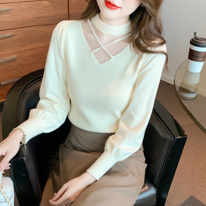 tops】カットワークニットトップス M28573 | nanastyle