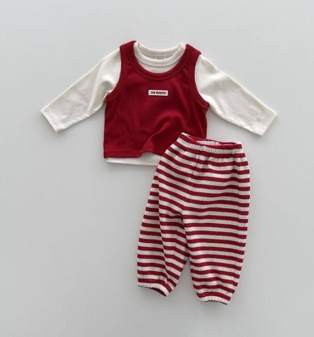 【取寄】Bonito（Baby）べべTシャツ＋タンクトップセット｜秋服｜韓国子供服｜ 26/AT
