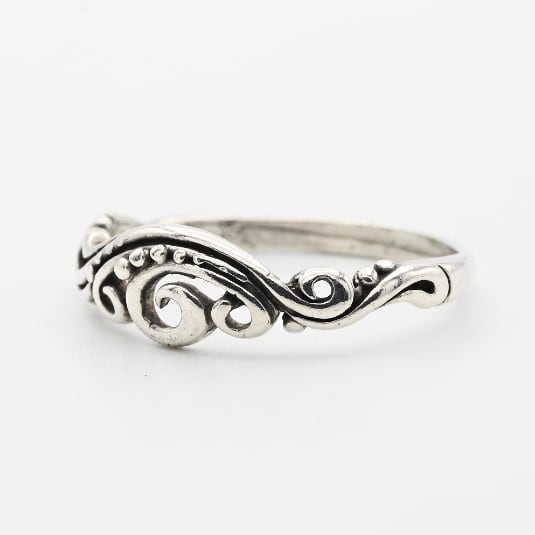 ArtDeco Style Open Work Design Thin Ring #15.0 / Denmark