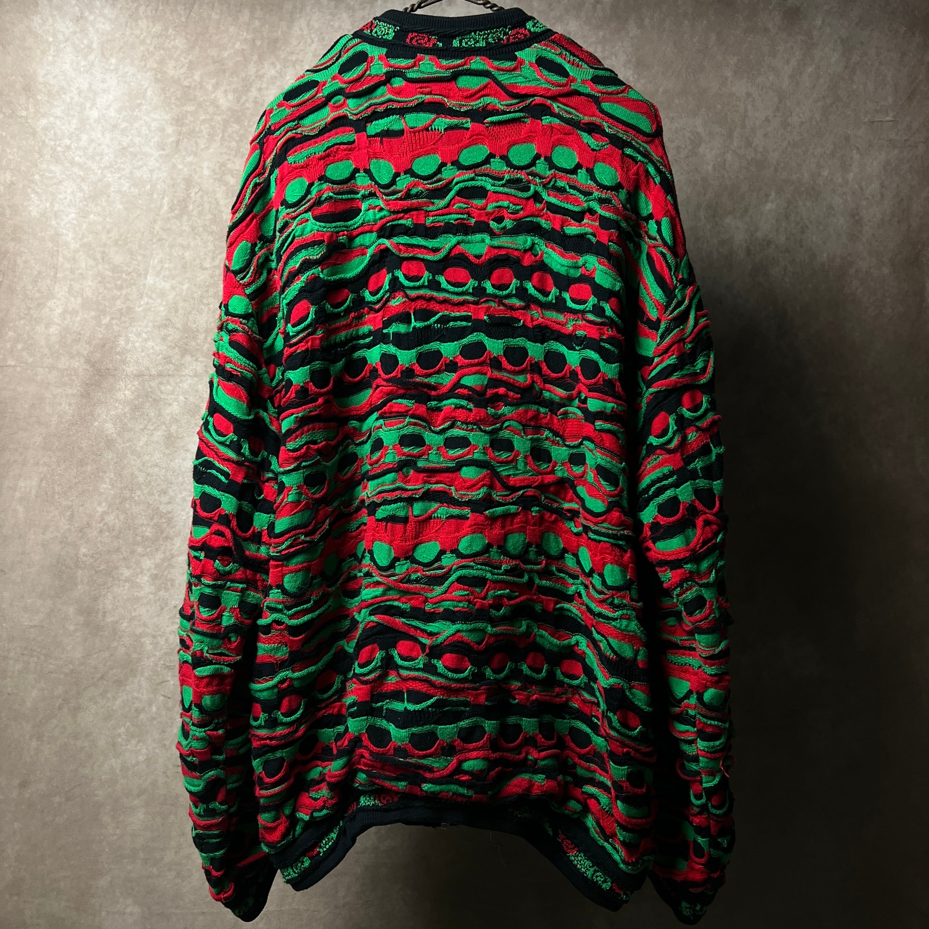 90's COOGI 3D KNIT ZIP JACKET 90年代 クージー 3Dニットジャケット