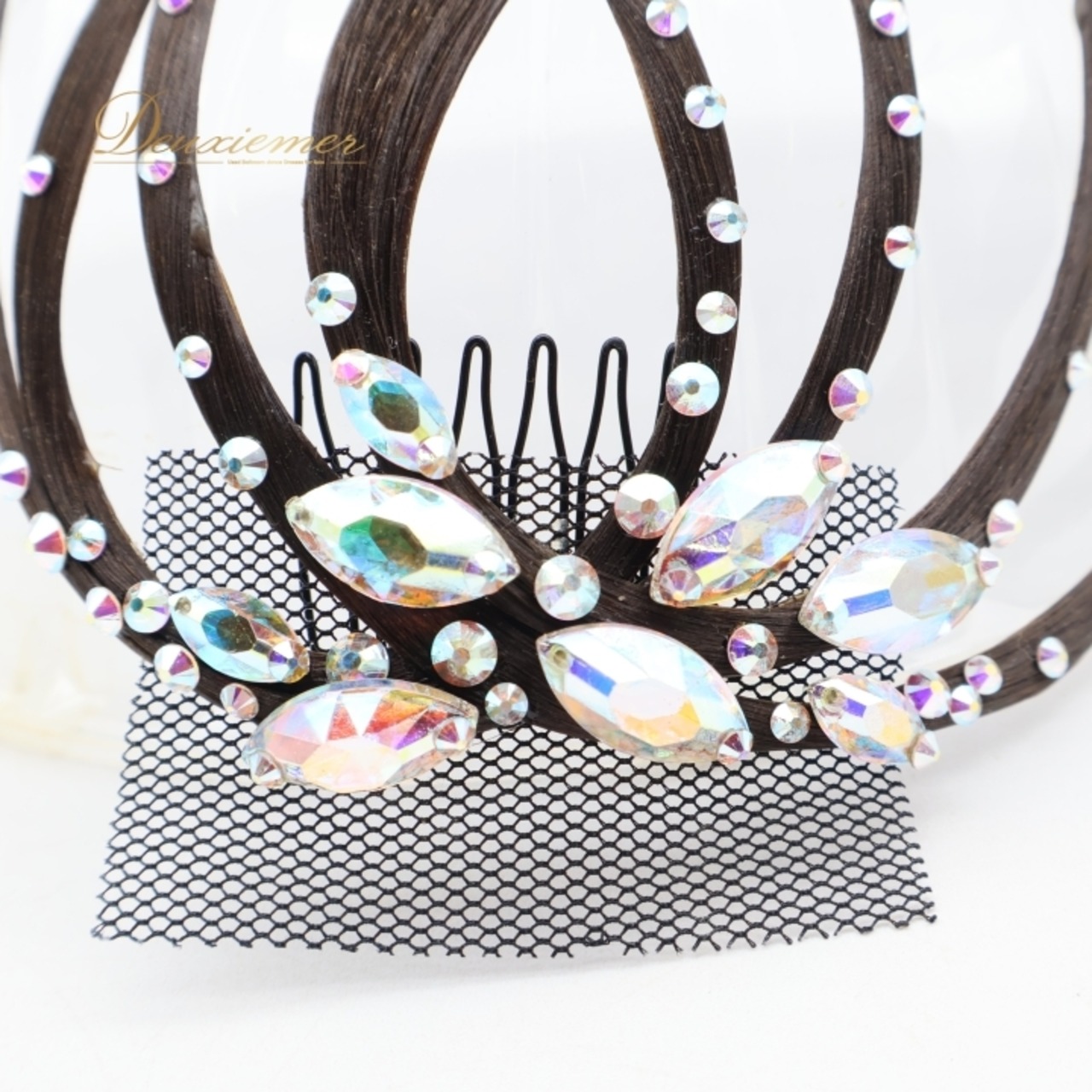 社交ダンス 小物 多美咲 シニヨン ヘアオーナメント ヘアアクセサリー コーム つけ髪 つけ毛 デモ 競技 パーティ 発表会 ダンス フォーマル お洒落 ブラウン系 ブラック系 デザイン アクセサリー ビジュー パーティー ステージ装飾 スタイリング ダンス小物 大人可愛い 高級感 シニョンヘア フォーマルヘア 競技用ヘア 発表会用 ダンスイベント おしゃれ髪飾り コスチューム ヘアスタイル