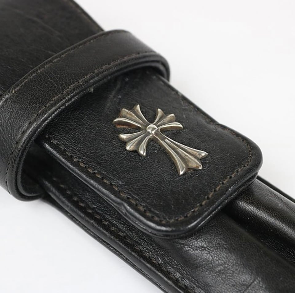 CHROME HEARTS クロムハーツ タイニー CHクロス ペンケース レザー