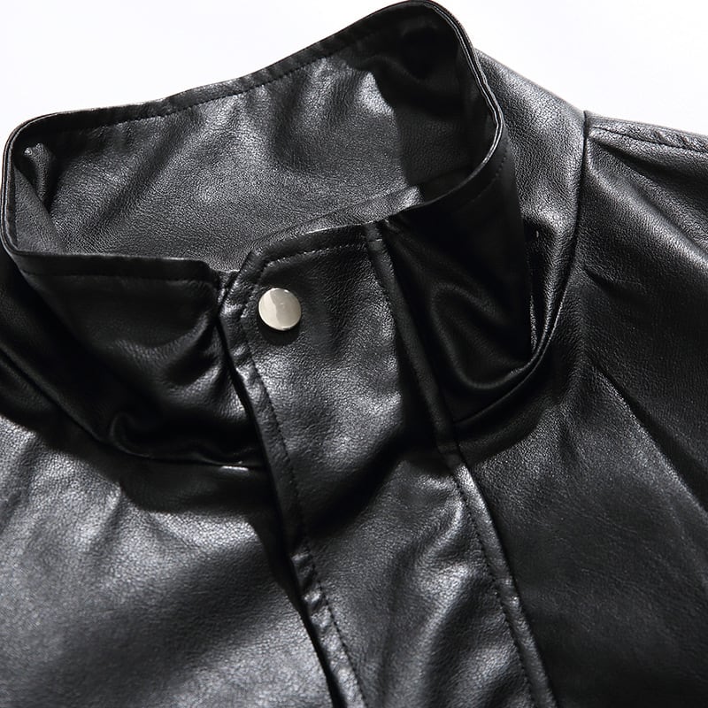 スタンドカラーレザージャケット / Stand Collar Leather Jacket スタンドカラーレザージャケット / Stand Collar Leather Jacket