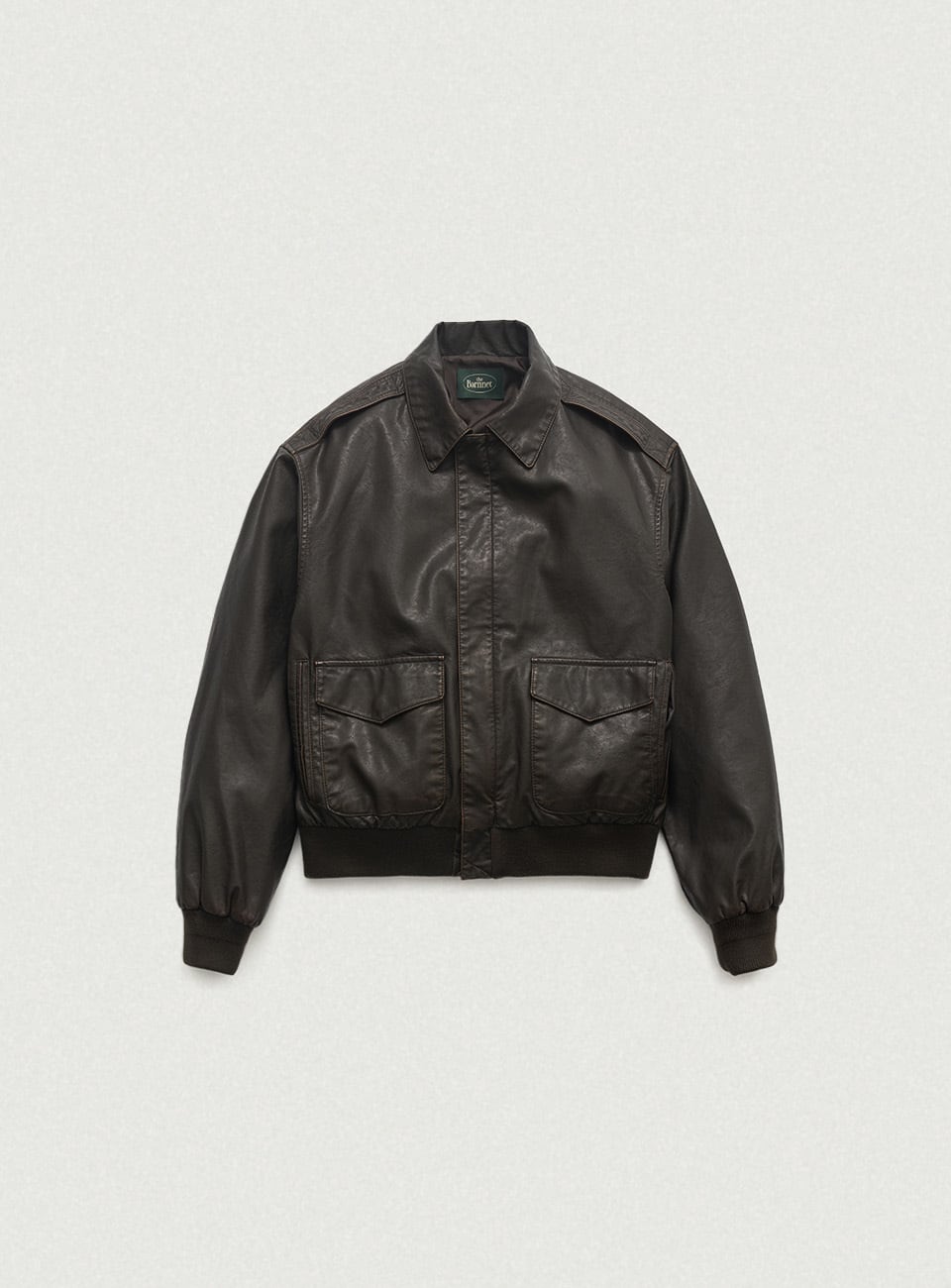 【新品】The Barnnetレザージャケット ブラック The Barnnet] Brine Vintage Leather Jacket_Brown 正規品 韓国