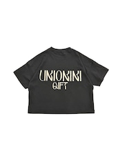 〈 UNIONINI 24SS 〉 teddybear logo big tee "Tシャツ" / Black / Womens'