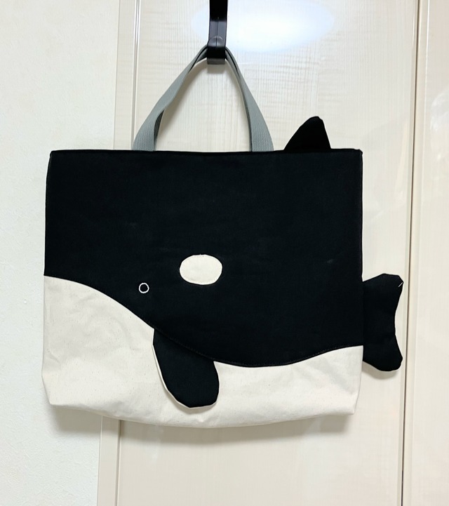 シャチ　レッスンバック｜とりさん工房ーかわいいハンドメイドポーチ
