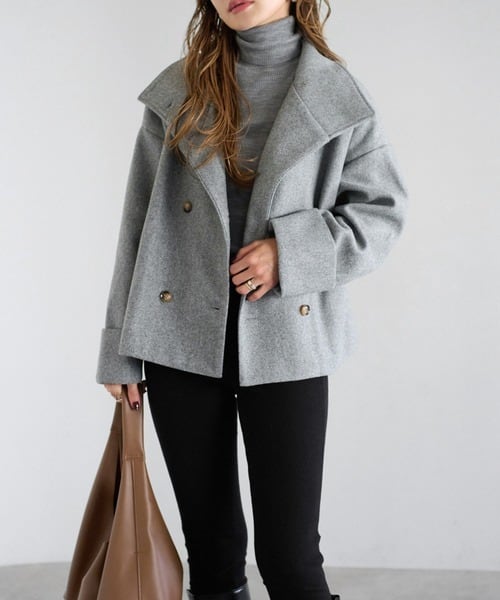 ウールモダンショートアウター